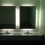 New back light mirrors in bathrooms